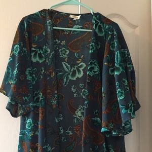 Turquoise kimono- size medium